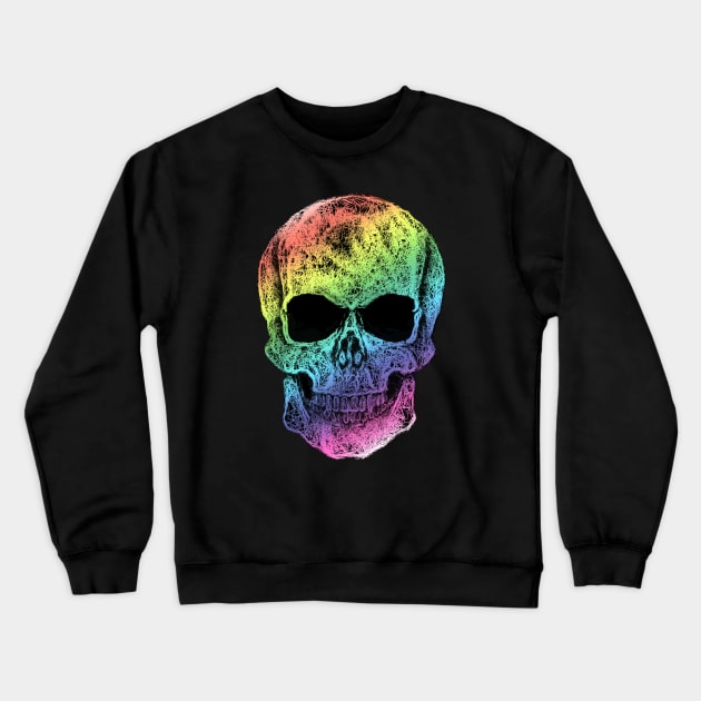 Raimbow Sugar skull, pink cool funny cute mask Crewneck Sweatshirt by Collagedream